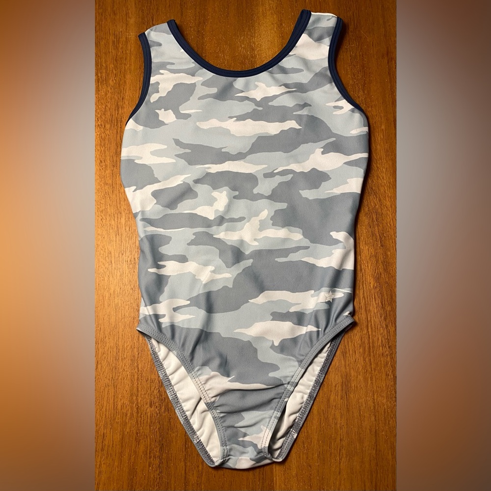 Destiva Navy Camo Girls Gymnastics Leotard